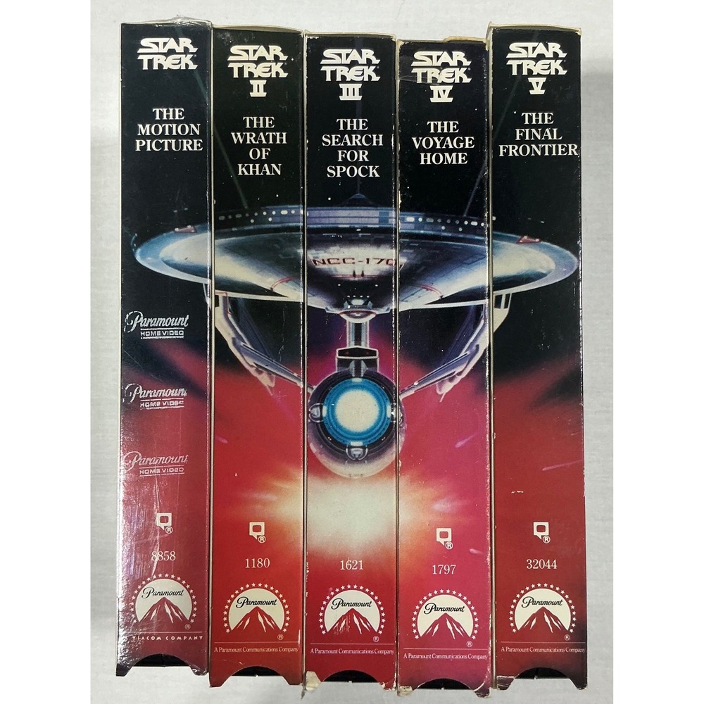 Star Trek VHS Movie Lot 1-5 Motion Picture Wrath of Khan Spock Voyage Frontier